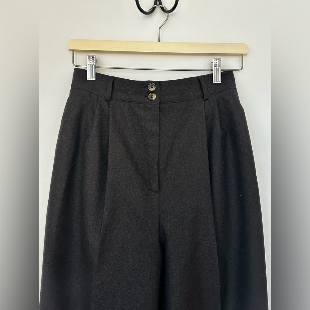 Vintage tapered wool blend trousers.